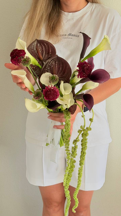 Midnight Calla Bridal Bouquet