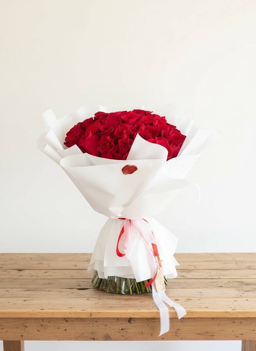 3 dozen red roses bouquet