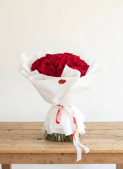 3 dozen red roses bouquet