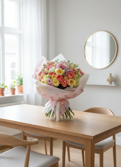 Sorbet peach bouquet