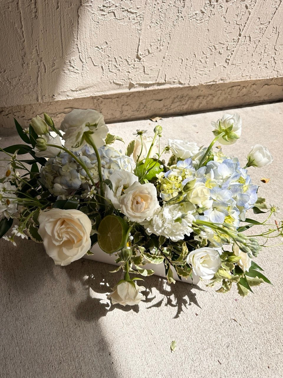 Blue table centerpieces