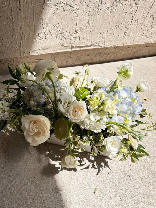 Blue table centerpieces