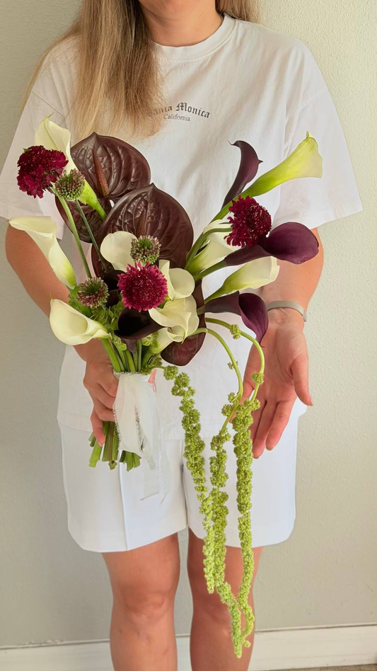 Midnight Calla Bridal Bouquet