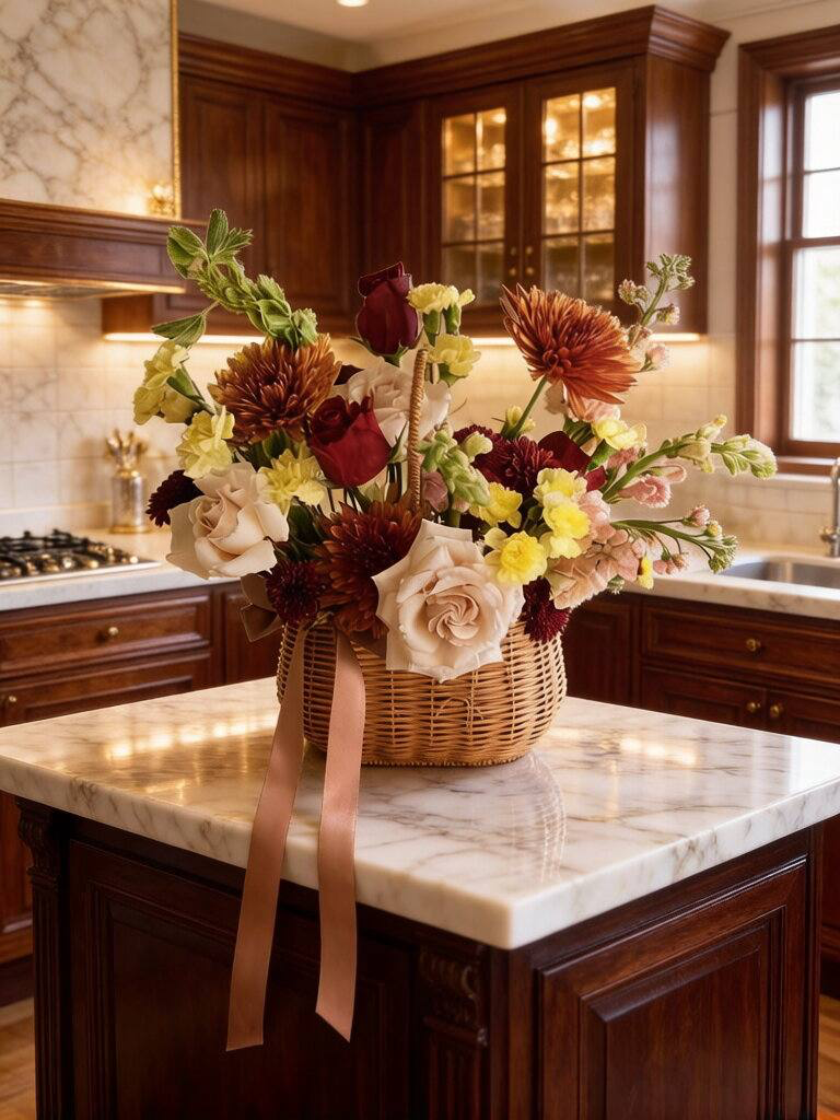 Autumn Harvest Flower Basket