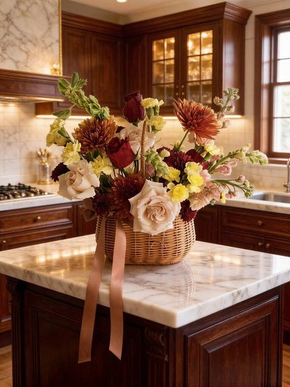 Autumn Harvest Flower Basket