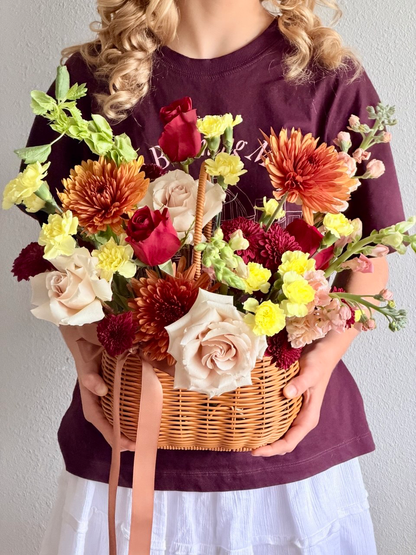 Autumn Harvest Flower Basket
