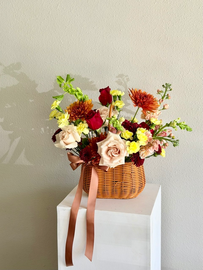 Autumn Harvest Flower Basket